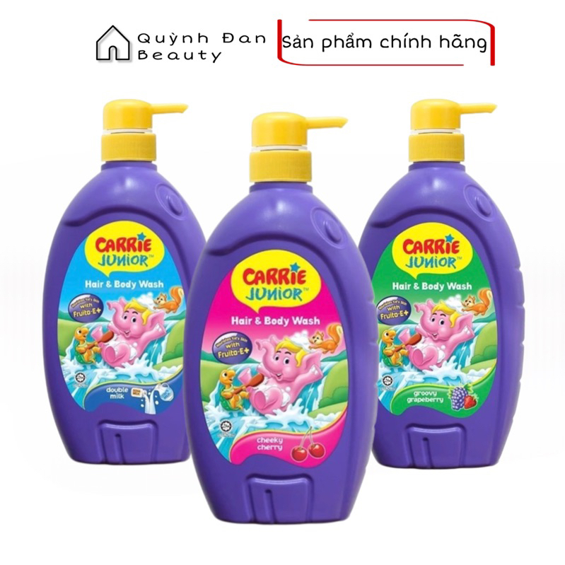 Sữa Tắm Gội cho bé Carrie Junior hương Cherry 700g