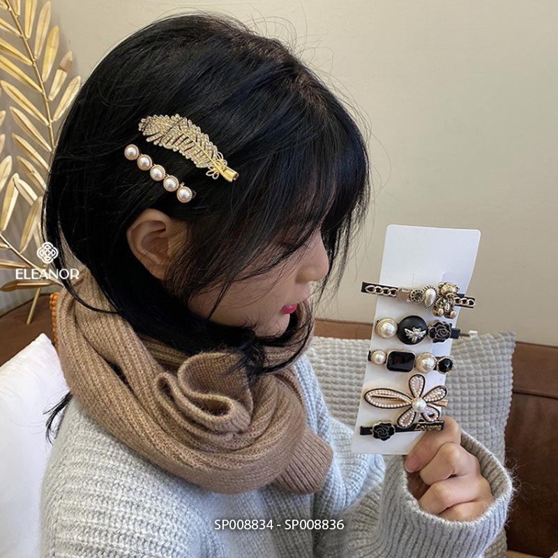 Set kẹp tóc nữ Eleanor Accessories đa dạng kiểu dáng phụ kiện tóc hàn quốc set kẹp tóc mái 8833