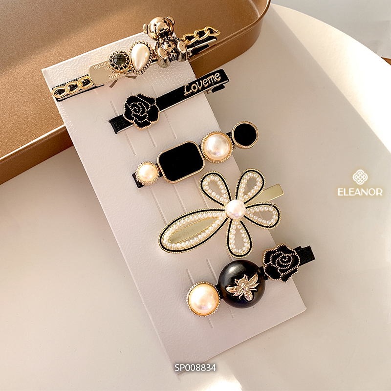Set kẹp tóc nữ Eleanor Accessories đa dạng kiểu dáng phụ kiện tóc hàn quốc set kẹp tóc mái 8833