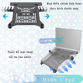 H180 + FP2 Combo Gía Đỡ LapTop/ Macbook 10 - 17''inch - Gía Đỡ Màn Hình Máy Tính 17 - 30inch
