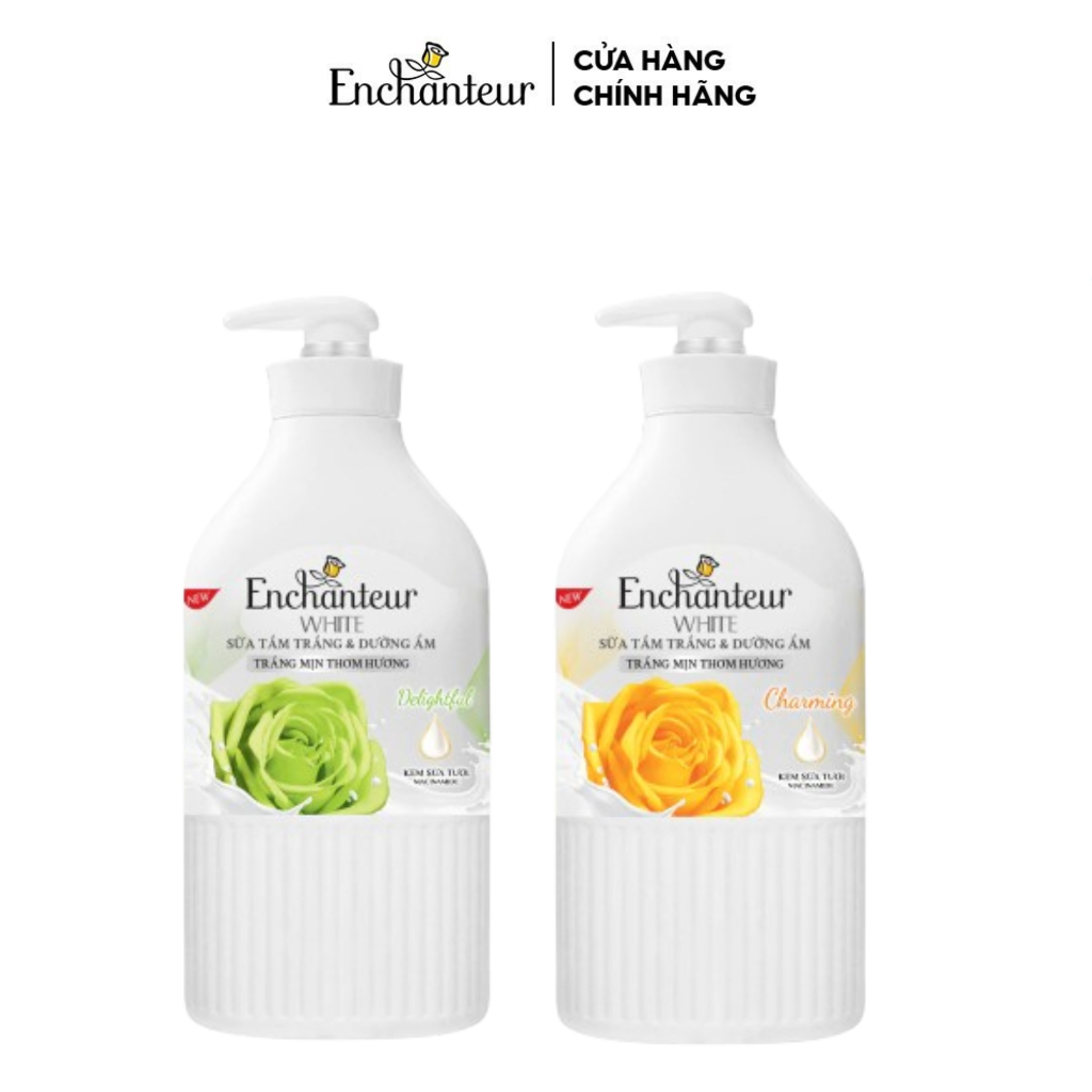 Ảnh Sữa tắm trắng da hương nước hoa Pháp Enchanteur White 650g - Trắng mịn lưu hương với Kem sữa tươi & Niacinamide 1