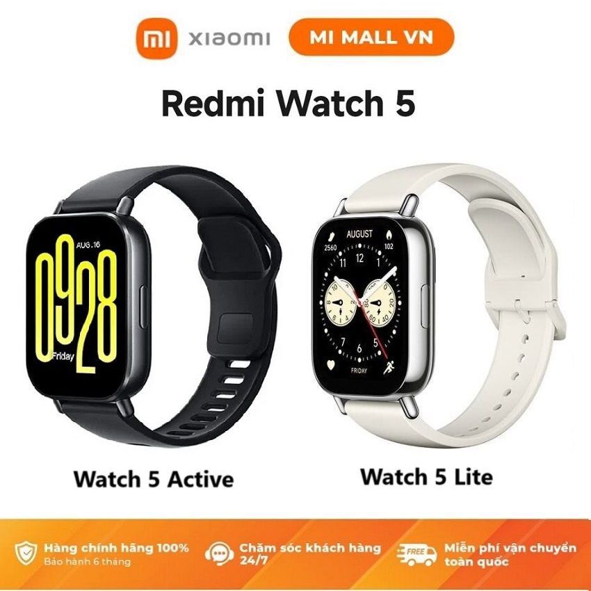 Ảnh Đồng Hồ Thông Minh Xiaomi Redmi Watch 5 ACTIVE / Watch 5 LITE | Nghe Gọi Bluetooth | Chống Nước | Bảo Hành 12 Tháng 2