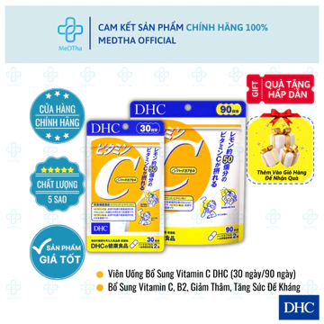 DHC Vitamin C - Viên Uống DHC, Bổ Sung Vitamin C,Vitamin B2, Giảm Thâm, Tăng Sức Đề Kháng (30/90 Ngày)