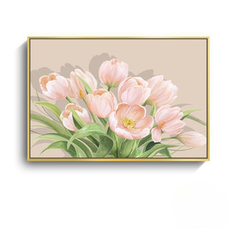 Set 5 Tranh Canvas Treo Tường Hoa Tulip BH23 - Tranh Trang Trí Phòng Khách, Bàn Làm Việc, Quán Cafe
