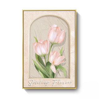 Set 5 Tranh Canvas Treo Tường Hoa Tulip BH23 - Tranh Trang Trí Phòng Khách, Bàn Làm Việc, Quán Cafe