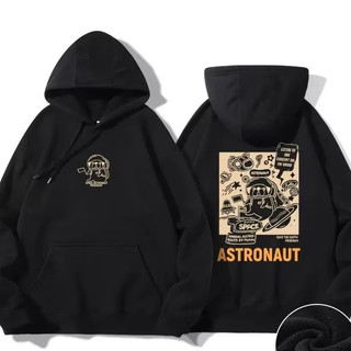 Áo Hoodie Cotton Dày Dáng Rộng In Họa Tiết Hoạt Hình Thời Trang Cho Cặp Đôi