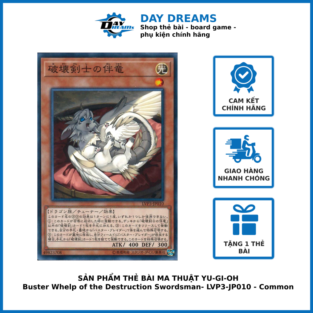 THẺ BÀI YUGIOH CHÍNH HÃNG: Buster Whelp of the Destruction Swordsman ...