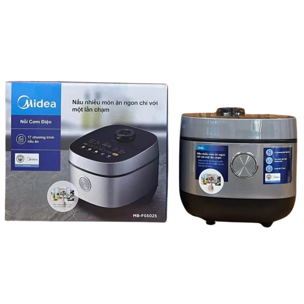 Nồi Cơm Điện Tử Midea MB-FS5025 Có Dung Tích 1.8 Lít, Công Suất 760W, Nhiều Chức Năng Tiện Lợi