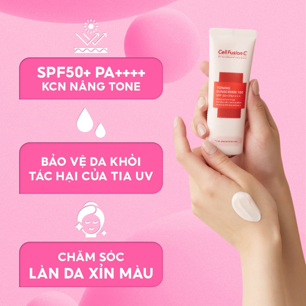 Ảnh Kem chống nắng Cell Fusion C Toning Sunscreen 100 SPF50+ PA++++ dưỡng sáng, nâng tone tự nhiên 50ml 3