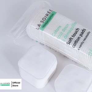 Bông tẩy trang cao cấp La soirée miếng tròn 100% cotton tự nhiên mềm mại an toàn cho da 85 miếng
