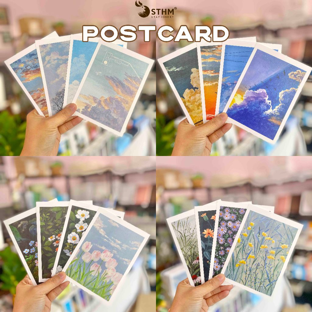 Postcard nhiều mẫu - set 8 mẫu khác nhau - STHM stationery | Shopee ...