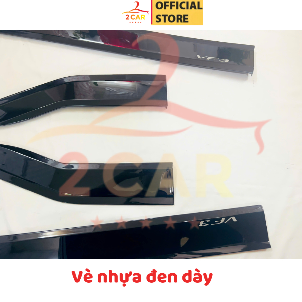 Vè che mưa xe Vinfast VF3 - Hàng Nhựa Đen dày cao cấp