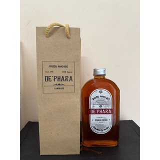 Nước nho đỏ lên men tự nhiên đặc sản Ninh Thuận, không chất tạo màu, handmade- 350ml