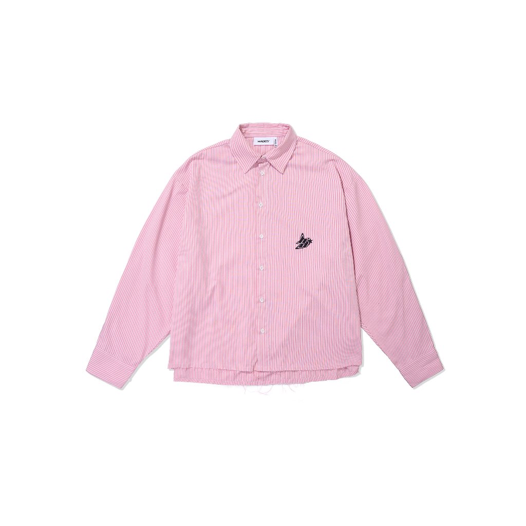 Ảnh HADES Striped Pink Shirt - HADES Brand chính hãng Áo sơ mi dài tay cotton unisex 1