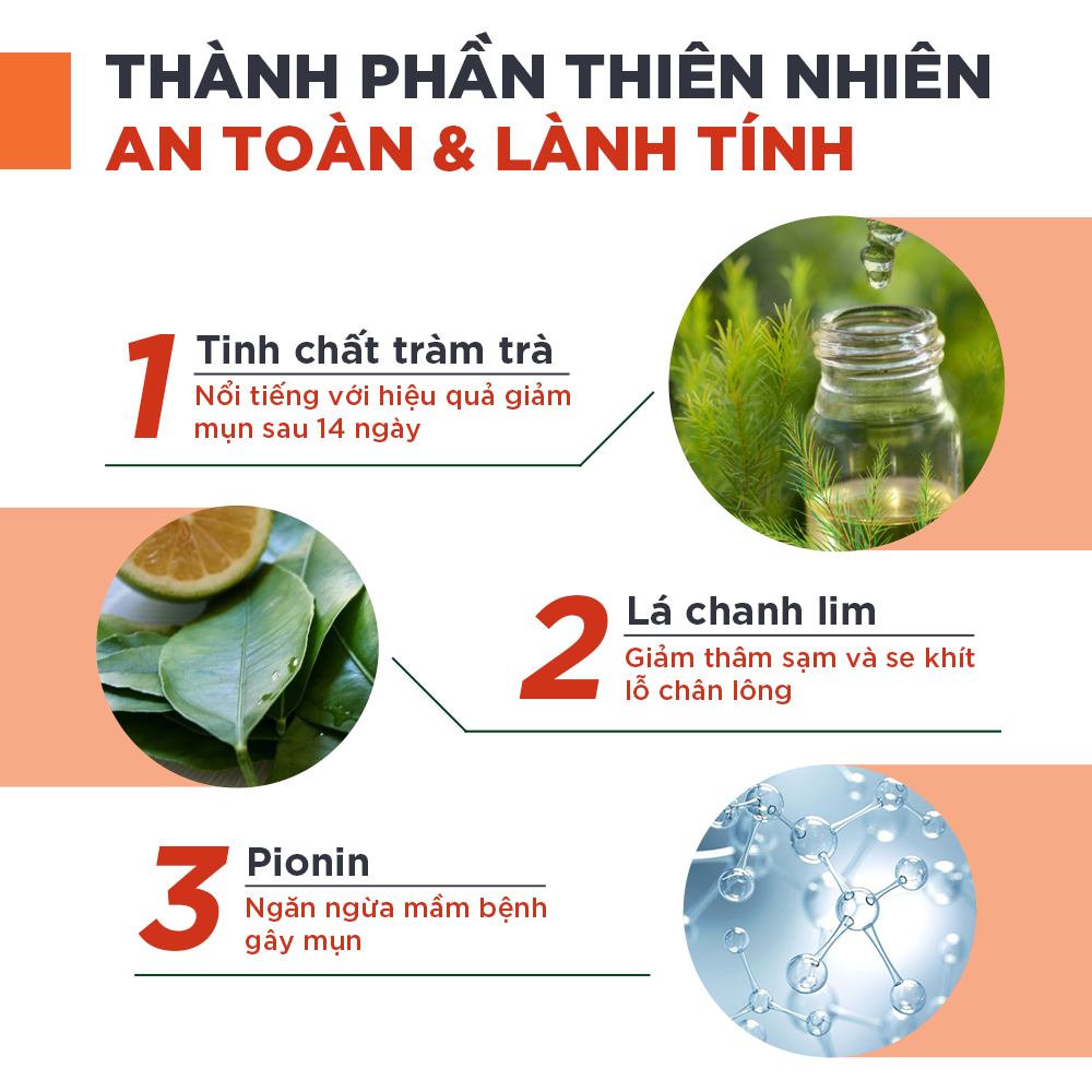 Ảnh Serum giảm mụn Oriss tinh chất tràm trà hỗ trợ mờ thâm sạch mụn 10g 3