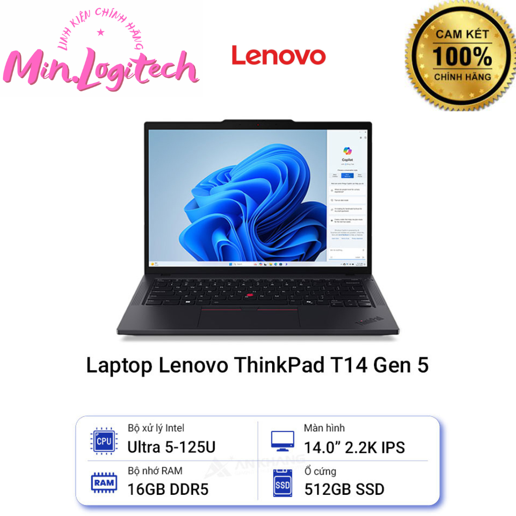 Lenovo ThinkPad L14 Gen 5 – Ultra 5 135U VPro – 16 Go RAM – 512 Go SSD – 14″