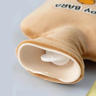 Túi Chườm Nóng 500ml Hình Gấu Capybara – Bình Chườm Giữ Nhiệt Vải Nhung Siêu Mềm, An Toàn, Dễ Thương
