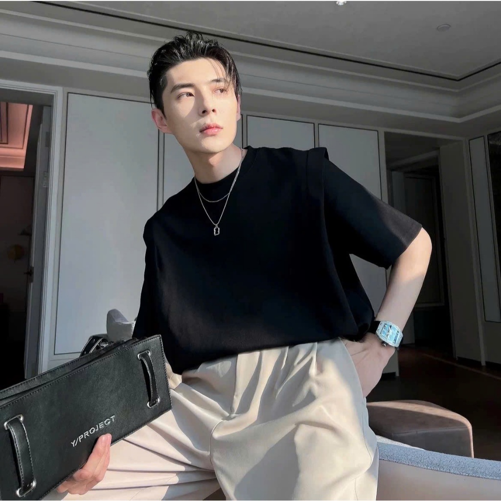 Áo Thun Nam HACK VAI Cổ Tròn Menswear - Cotton 250MSG, Regular Fit, Thoáng Mát - SHINGHAI