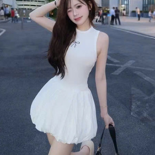 Đầm Tăm Ba Lỗ Nơ Dáng Belum Bánh Bèo