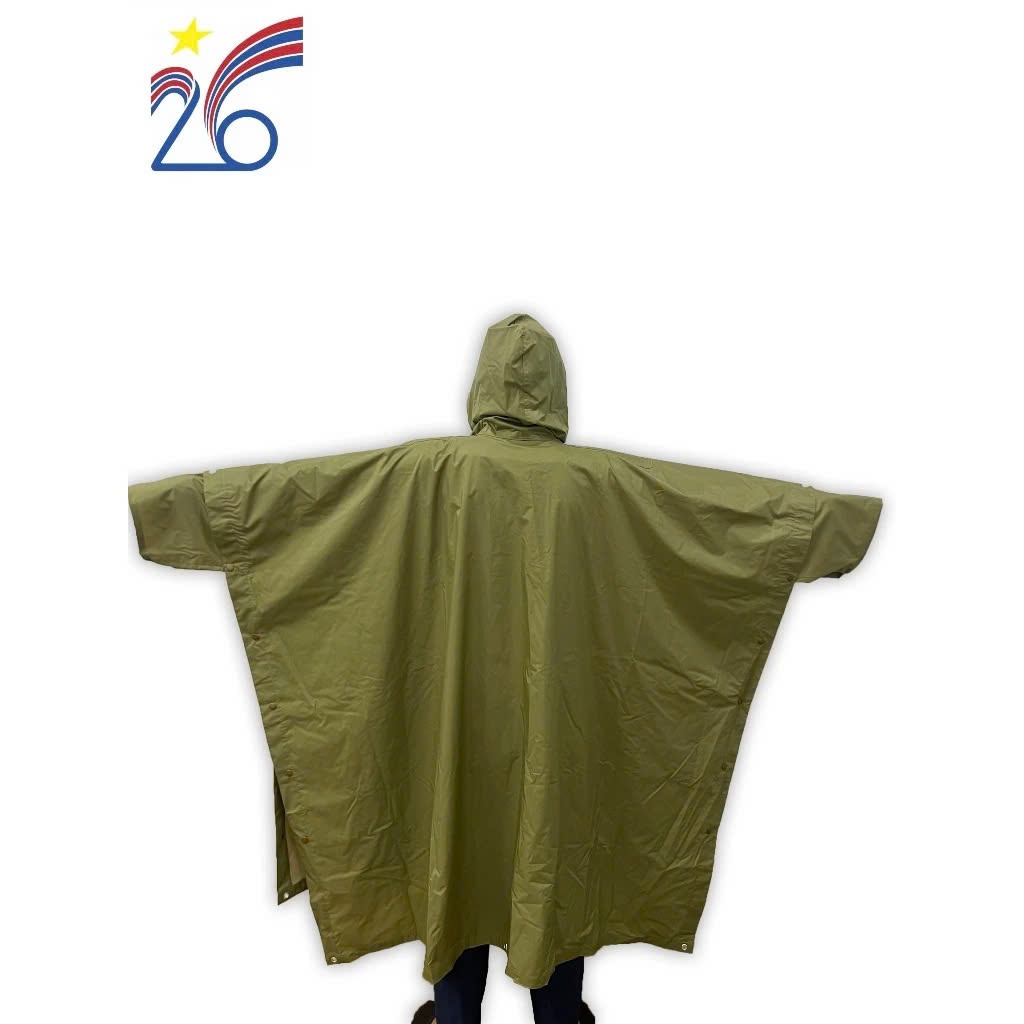 Áo Mưa Cánh Dơi Chất Liệu Dù Bền Loại Trơn 2 Size