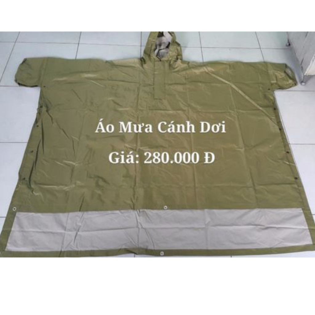 Áo Mưa Cánh Dơi Chất Liệu Dù Bền Loại Trơn 2 Size