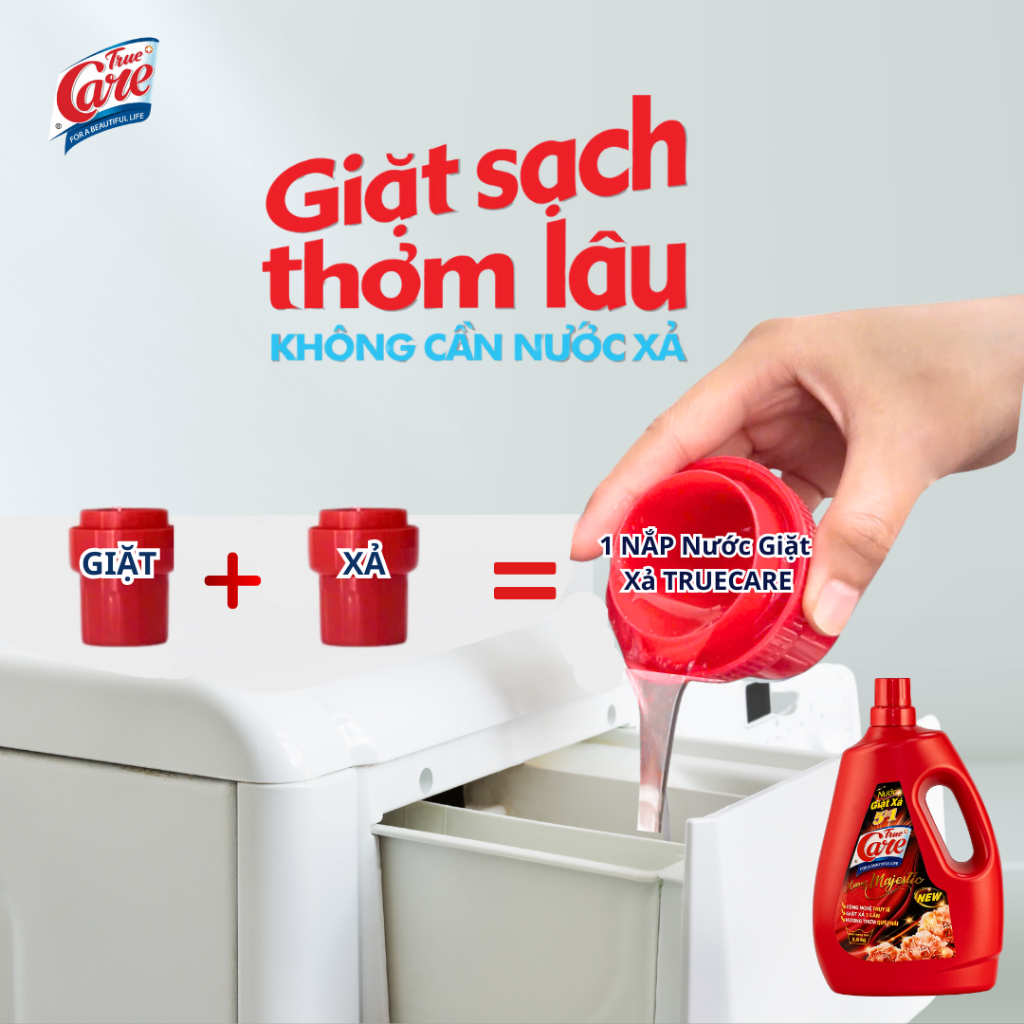 Chai Nước Giặt Xả True Care 5in1 Hương Romantic (2.4Kg - 4.8Kg)