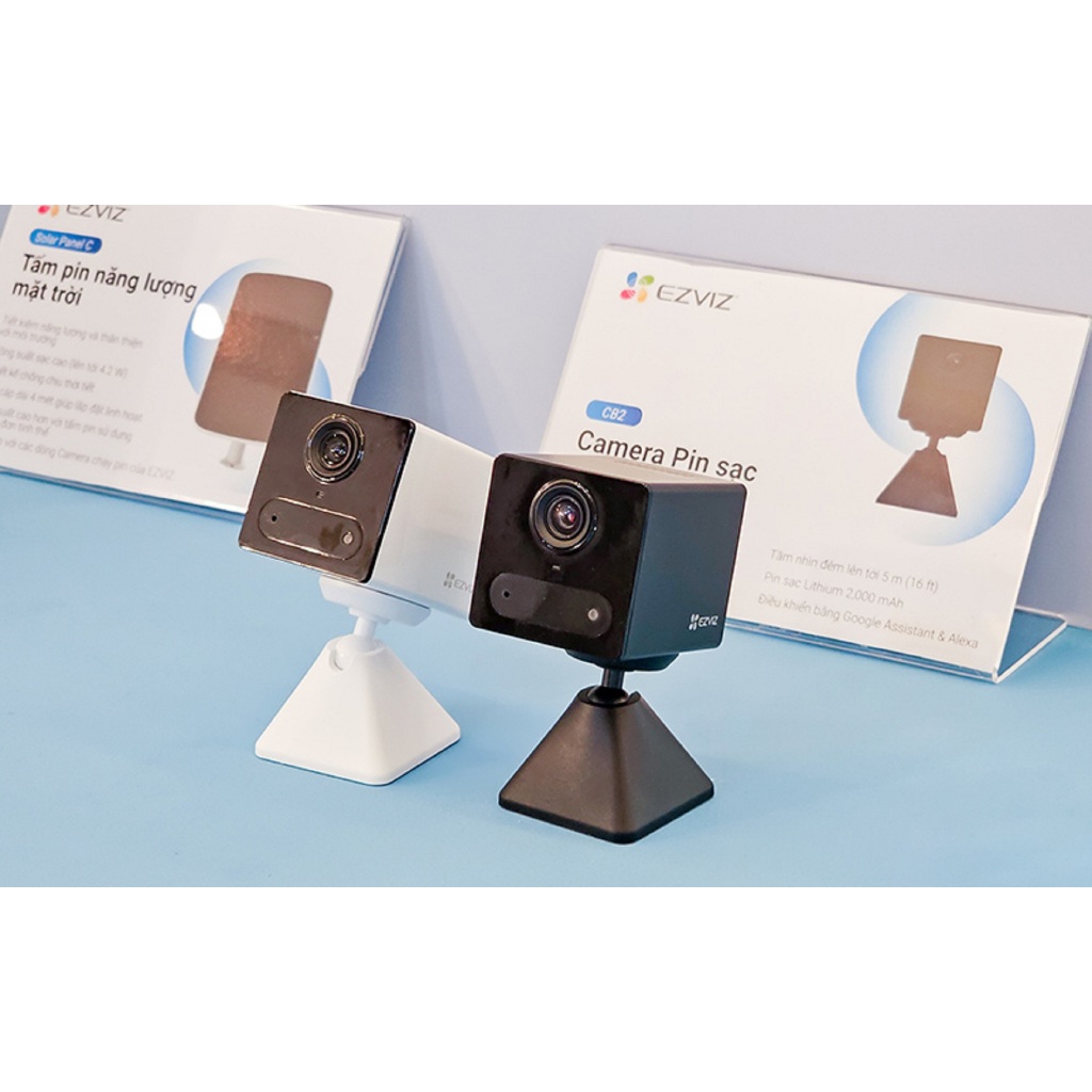 Camera dùng pin sạc 2MP Ezviz CB2 màu đen, đàm thoại 2 chiều, phát hiện chuyển động