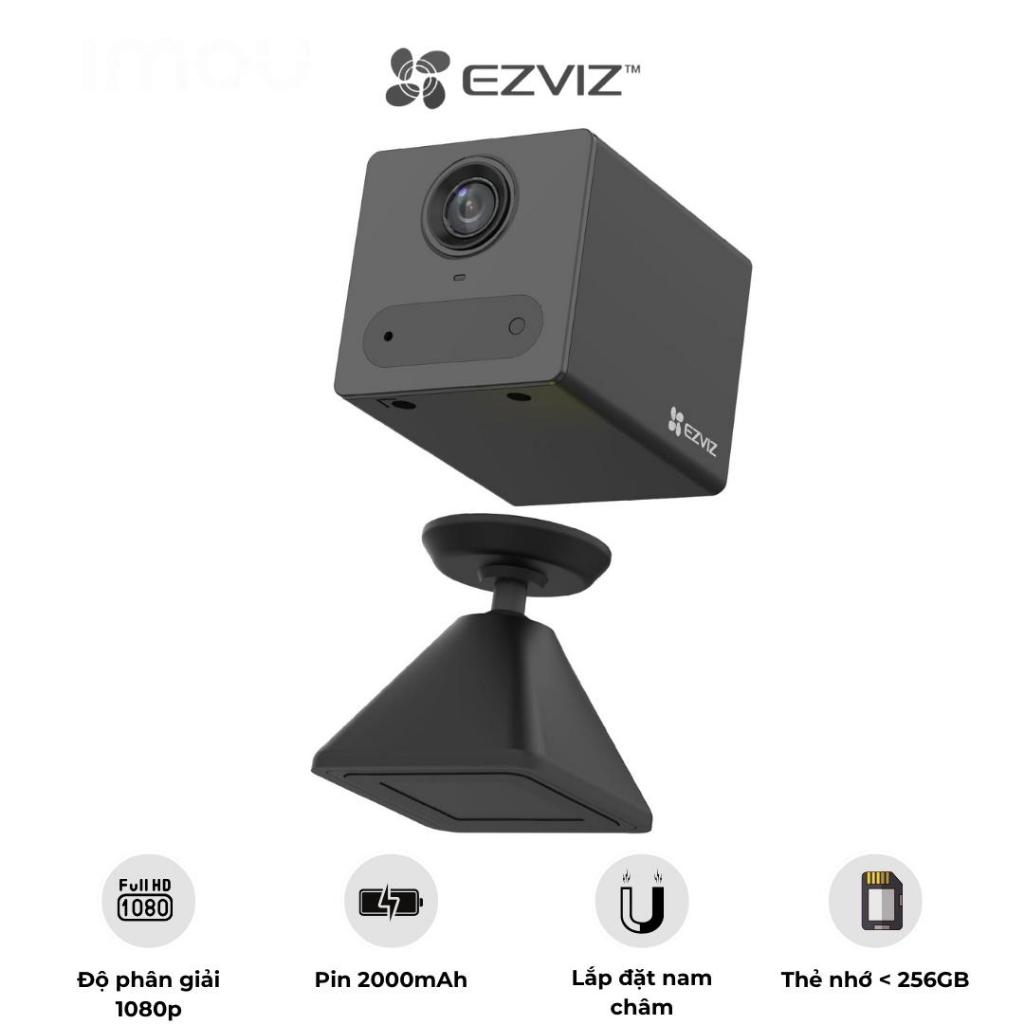 Camera dùng pin sạc 2MP Ezviz CB2 màu đen, đàm thoại 2 chiều, phát hiện chuyển động