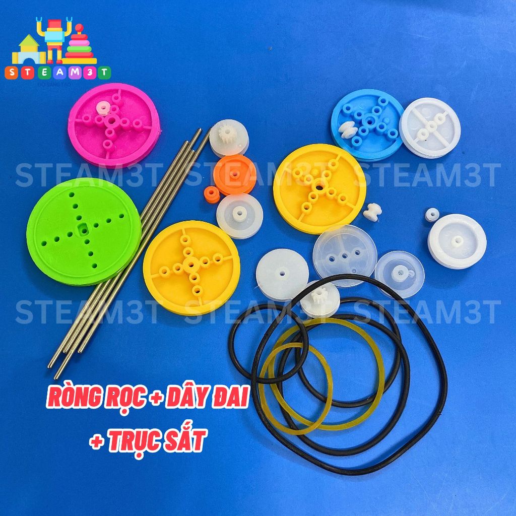 Bộ 19 cái ròng rọc nhựa mini kèm trục và dây đai DIY - LK0225 | Shopee ...