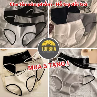 [MUA 5 TẶNG 1] Set 5 quần lót nữ cotton nguyên chất co giãn tốt TOPBRA