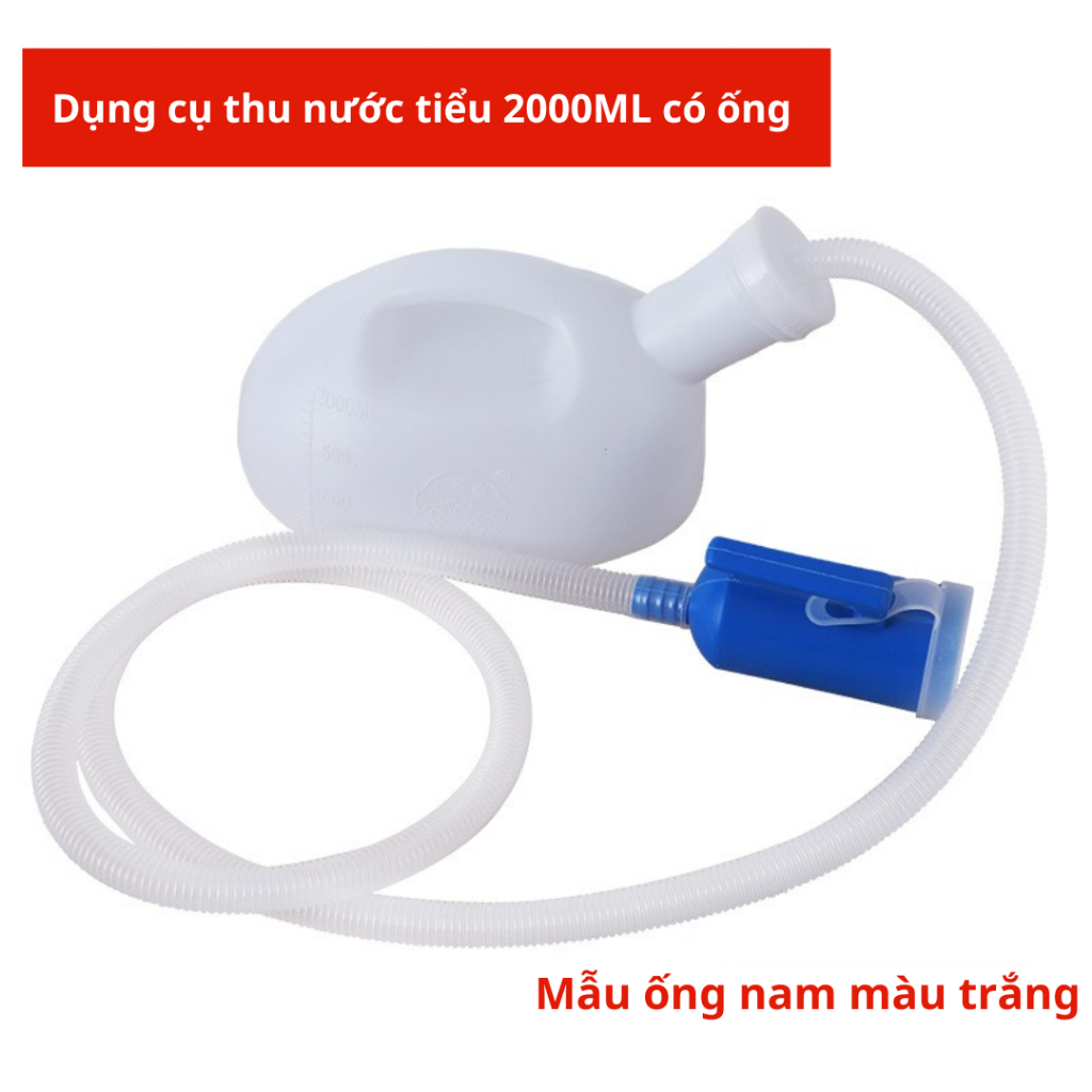 Bình đựng nước tiểu cho nam  2000ML có nắp đậy cho người già người bệnh