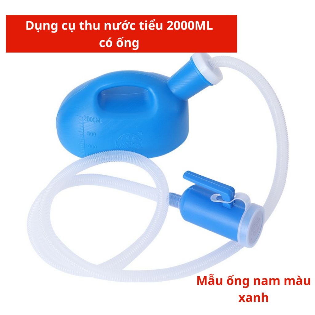 Bình đựng nước tiểu cho nam  2000ML có nắp đậy cho người già người bệnh