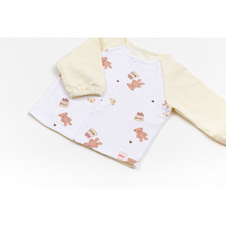 M&B (0-12M) Áo khoác dài tay sơ sinh, hoạ tiết cotton mềm mịn thoáng mát cho bé trai bé gái từ 2kg8 đến 11kg