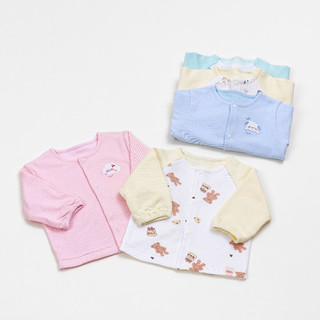 M&B (0-12M) Áo khoác dài tay sơ sinh, hoạ tiết cotton mềm mịn thoáng mát cho bé trai bé gái từ 2kg8 đến 11kg