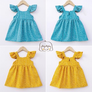 Váy bé gái, đầm bé gái 2 dây cánh tiên vải Lụa Hàn dáng BabyDoll dễ thương ChuChoaKids [VBC9]
