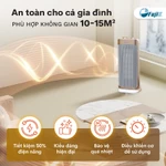 Quạt sưởi FujiE CH-2100 gốm Ceramic, không đốt oxi, tự ngắt khi quá nhiệt và nghiêng đổ, an toàn, bảo hành 12 tháng — ảnh 2