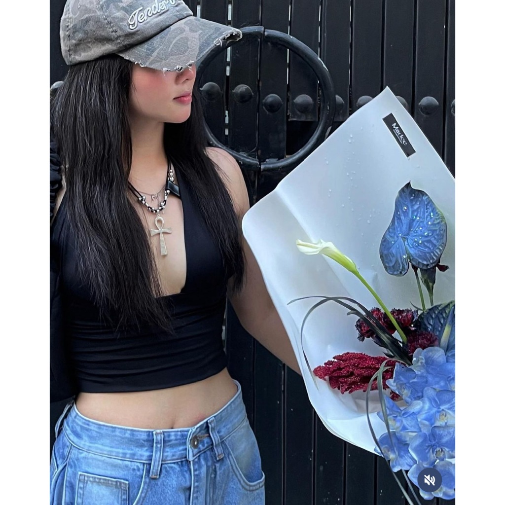 Vòng cổ Sợi Xích Mặt Thánh giá Thiết kế Gia công Thời Trang GAGN QUEMEO cho Nam và Nữ Chocker Dây Da