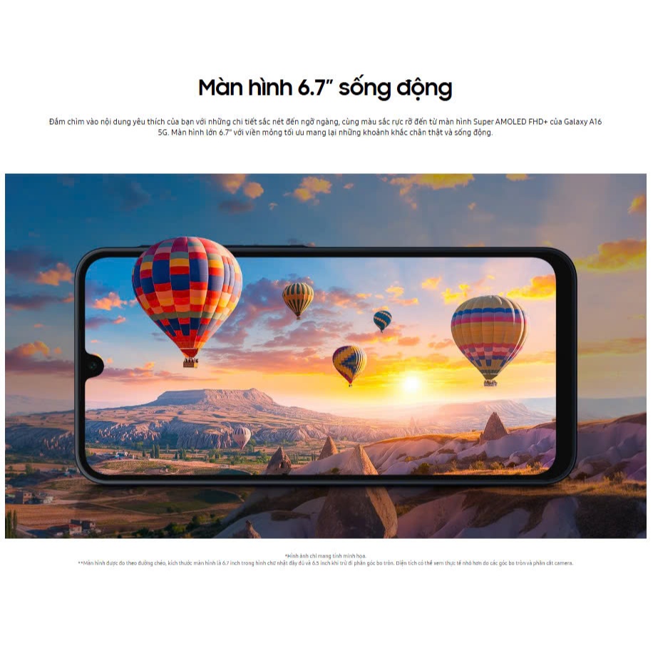 Ảnh Điện thoại Samsung Galaxy A16 5G Ram 8GB | 128GB, Màn hình 6.7" - Chip MediaTek Dimensity 6300 - 5000 mAh | BH 24 tháng 1