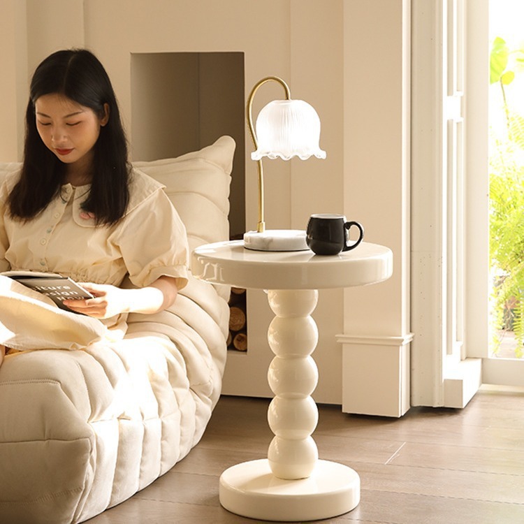Bàn tròn sofa, bàn để đèn, bàn trưng bày chân trụ decor phòng khách -  Thương hiệu Nhu Y Decor