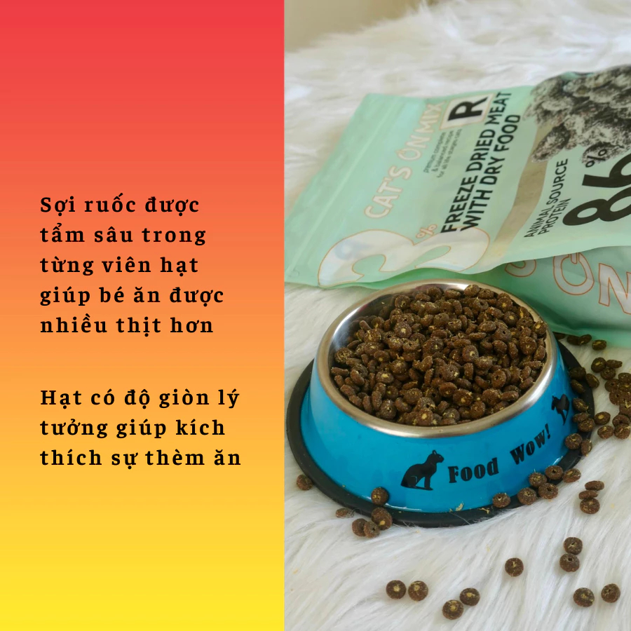 Hạt Cho Mèo Cats On Mix T và Mix R gói 350g Từ Hàn Quốc Không Ngũ Cốc Mix Ruốc Cho Mọi Lứa Tuổi