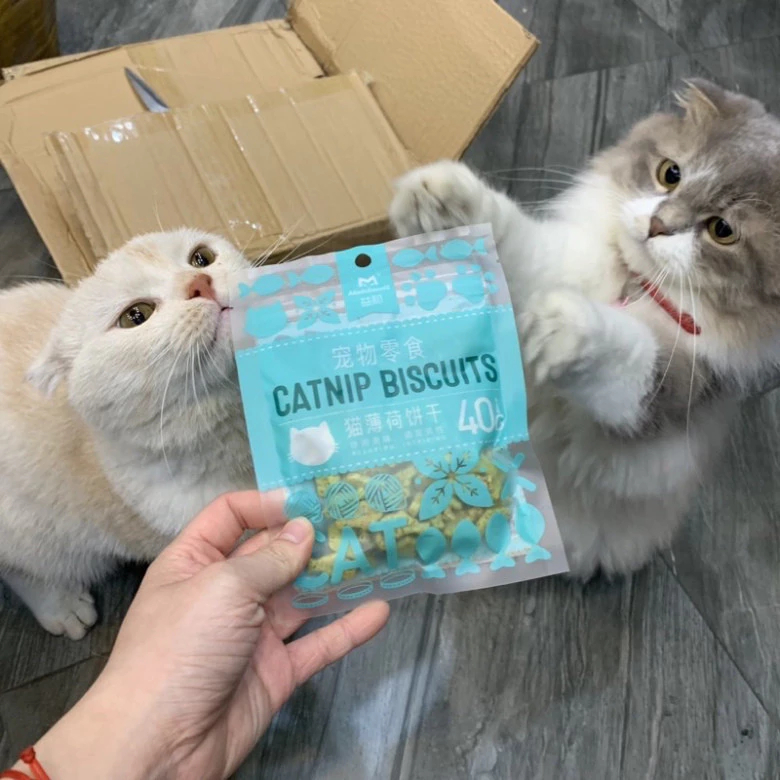 Bánh Thưởng Cho Mèo Catnip Biscuits 40g Hỗ Trợ Tiêu Búi Lông Giảm Hôi Miệng