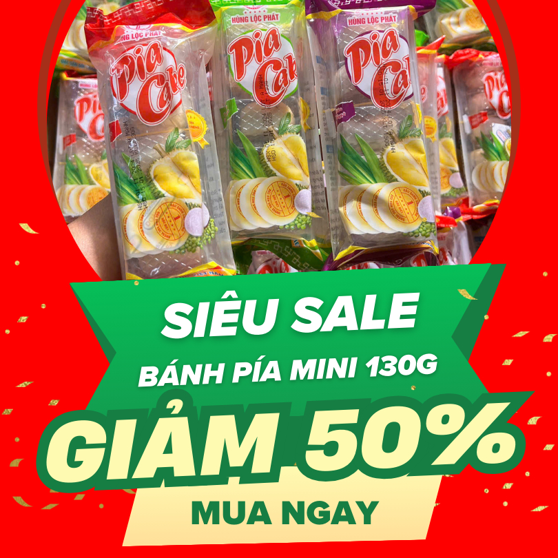Bánh pía đậu xanh sầu riêng mini 130g- đồ ăn vặt đặc sản sóc trăng ...