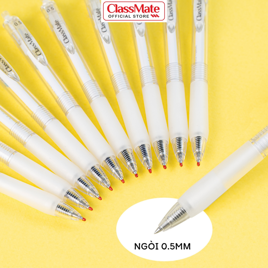 Bút Gel Bấm Classmate Bút Nước Ngòi 0.5mm Mực Xanh Đen Tím Đỏ Bút Mực ...