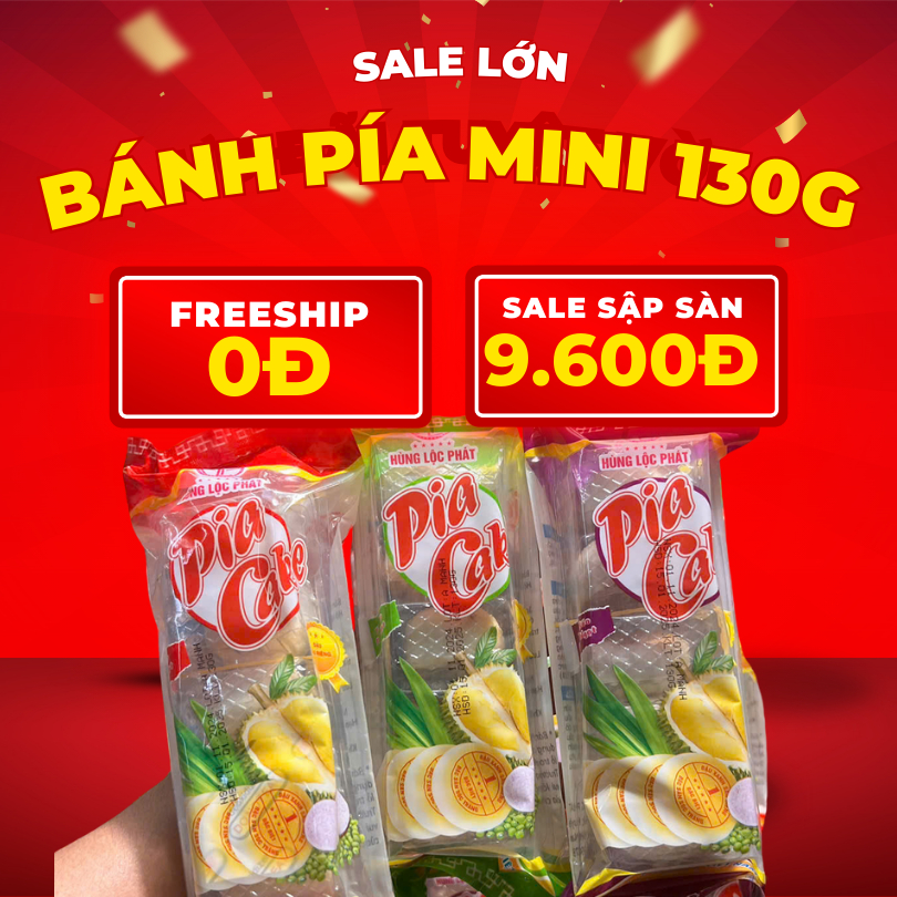 Bánh Pía mini sầu riêng lá dứa 130G KINGTASTY FOOD, bánh pía mini 3 vị ...