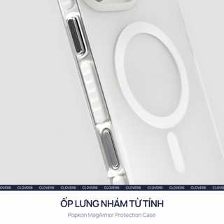 Ốp Lưng Nhám Mờ Cho iPhone 17 Pro Max Popkon Vòng Từ Tính Chống Bám Vân Tay
