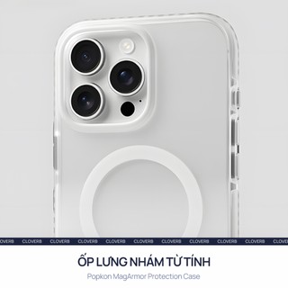 Ốp Lưng Nhám Mờ Cho iPhone 17 Pro Max Popkon Vòng Từ Tính Chống Bám Vân Tay