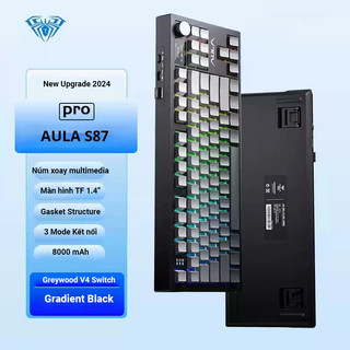 [AULA] Bàn phím cơ AULA S87 Pro - Núm xoay và màn hình 1.4