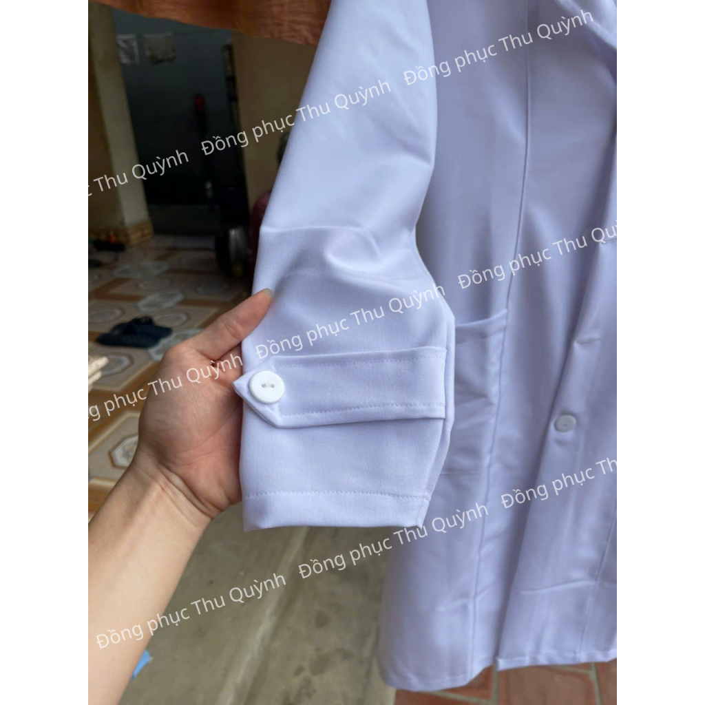 Áo Bác Sĩ Dài Tay Trắng | Sỉ Lẻ Áo Blouse Trắng, Đồng Phục Bệnh Viện