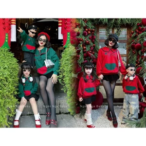 Áo Sweater TẾT Mẹ Và Bé NGÂN NGA BABY, Áo TẾT Cho Mẹ, Bé Gái , Bé Trai.