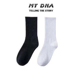 Tất Vớ Cổ Cao Đen Trắng Cao Unisex MYDNA by MAY MINH THÀNH Cotton Êm Ái Dày Dặn Thoáng Khí